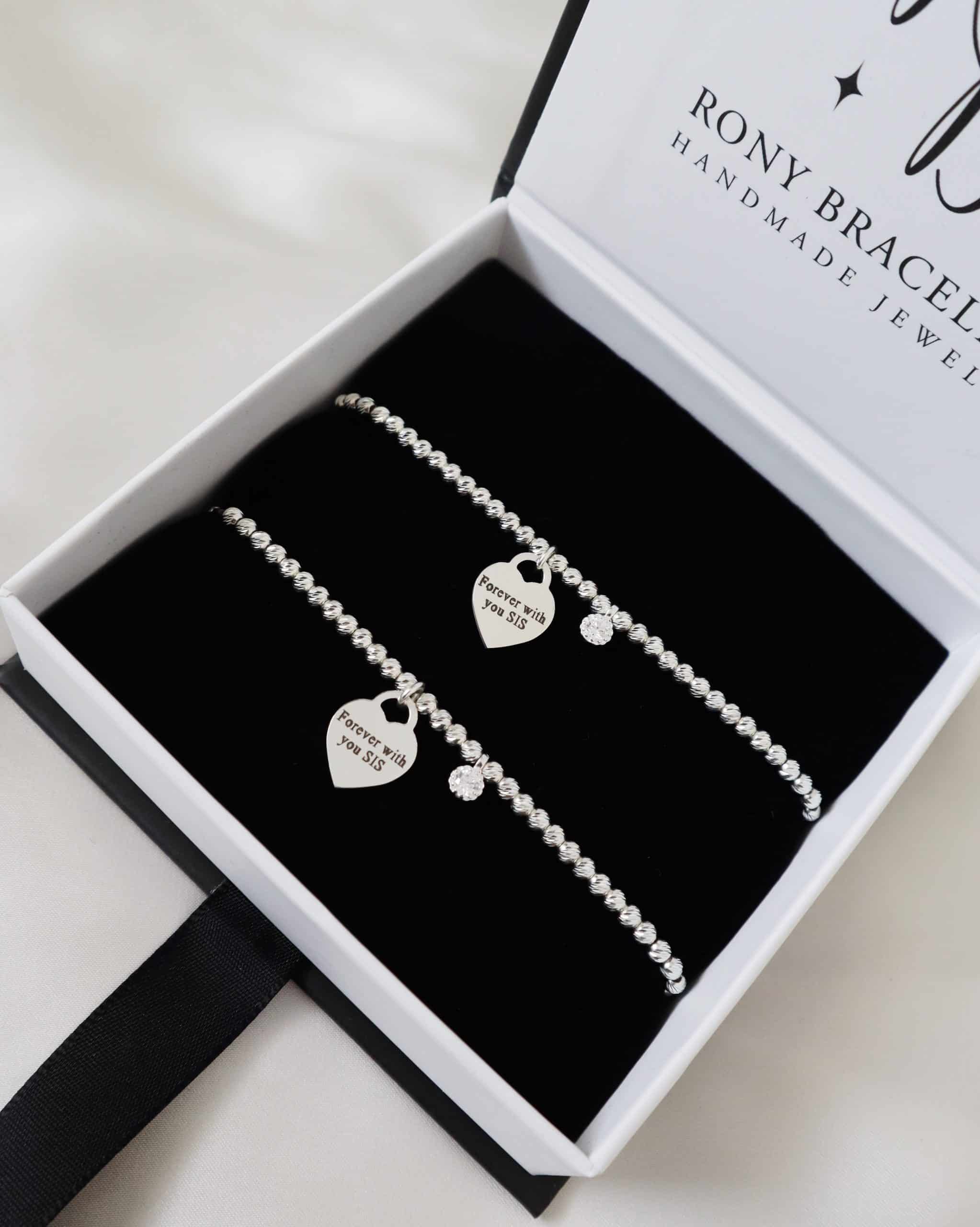 925 Silver Zircon Tennis Bracelet - Photo Engraving