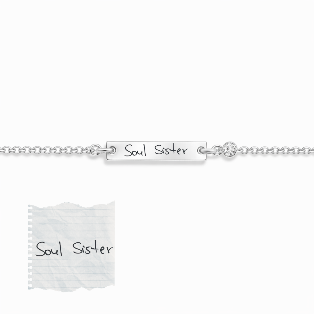 צמיד מיי - חריטת כתב יד אישית