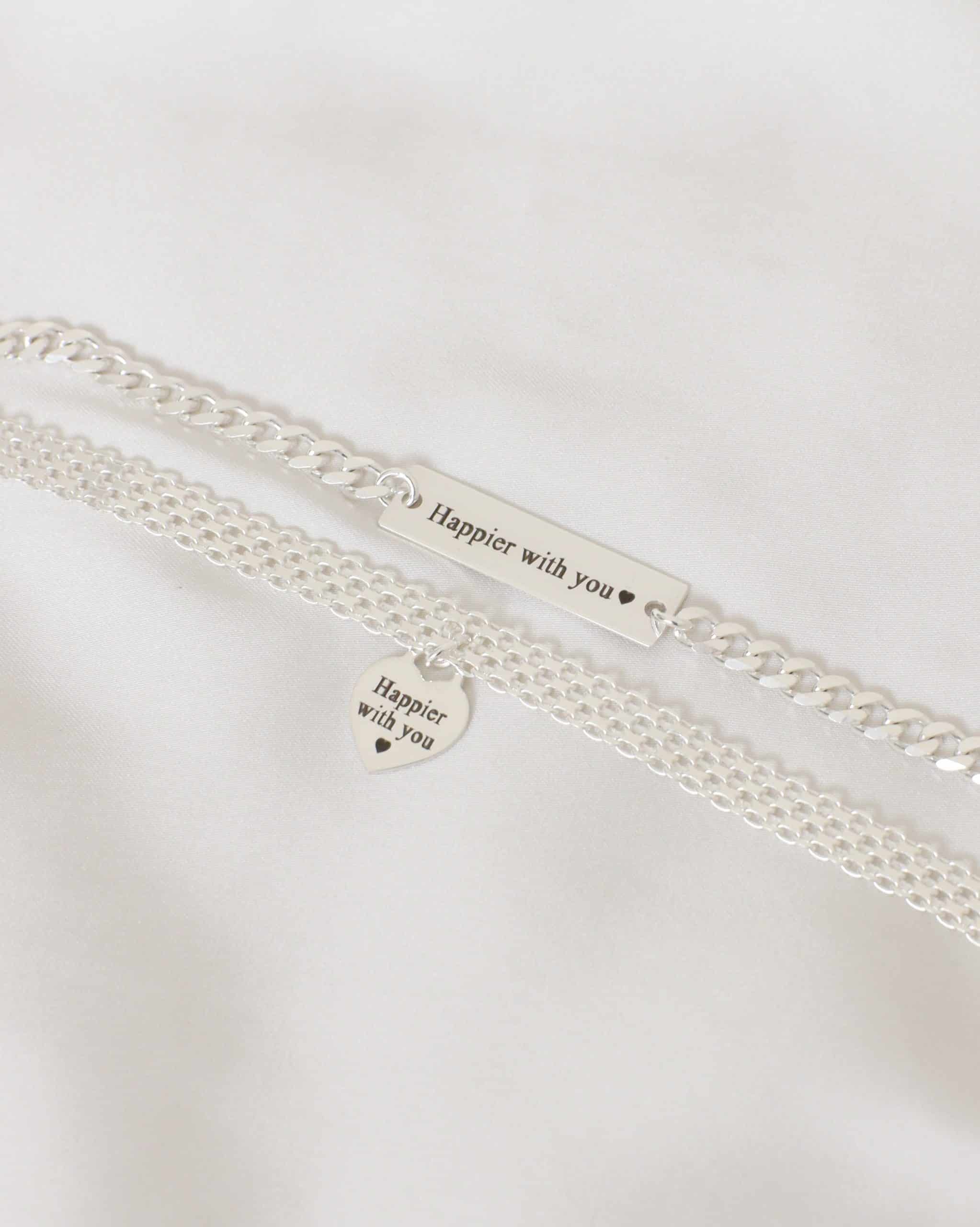 Set for a couple - Gourmet bracelet and Jayzy bracelet - personalized engraving