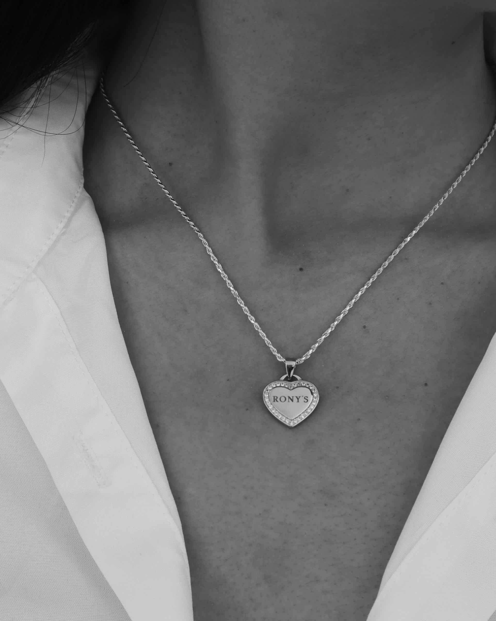 Valentine Golden Necklace - Personalized Engraving