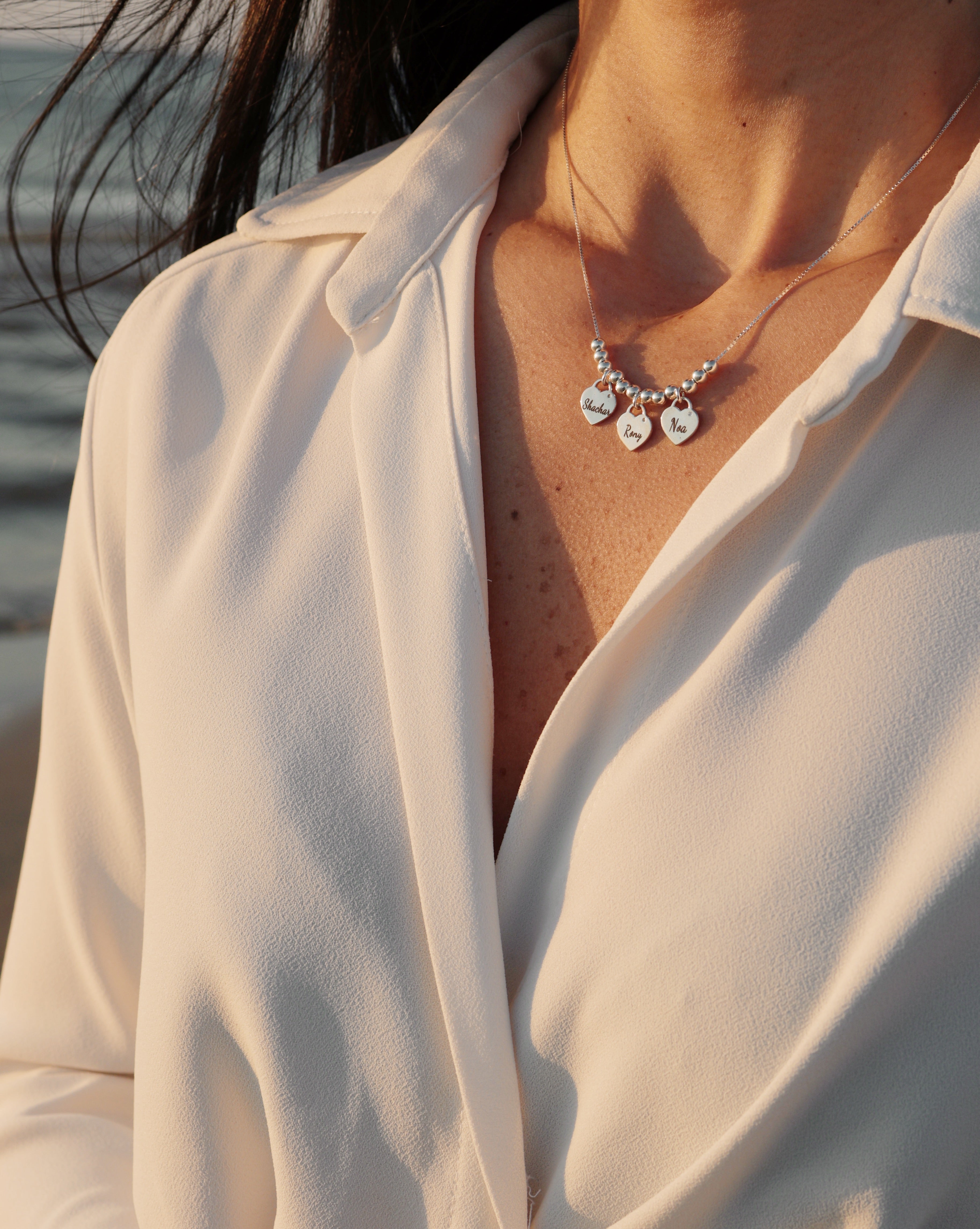 Engraved Necklace - Love Multi - 925 Silver