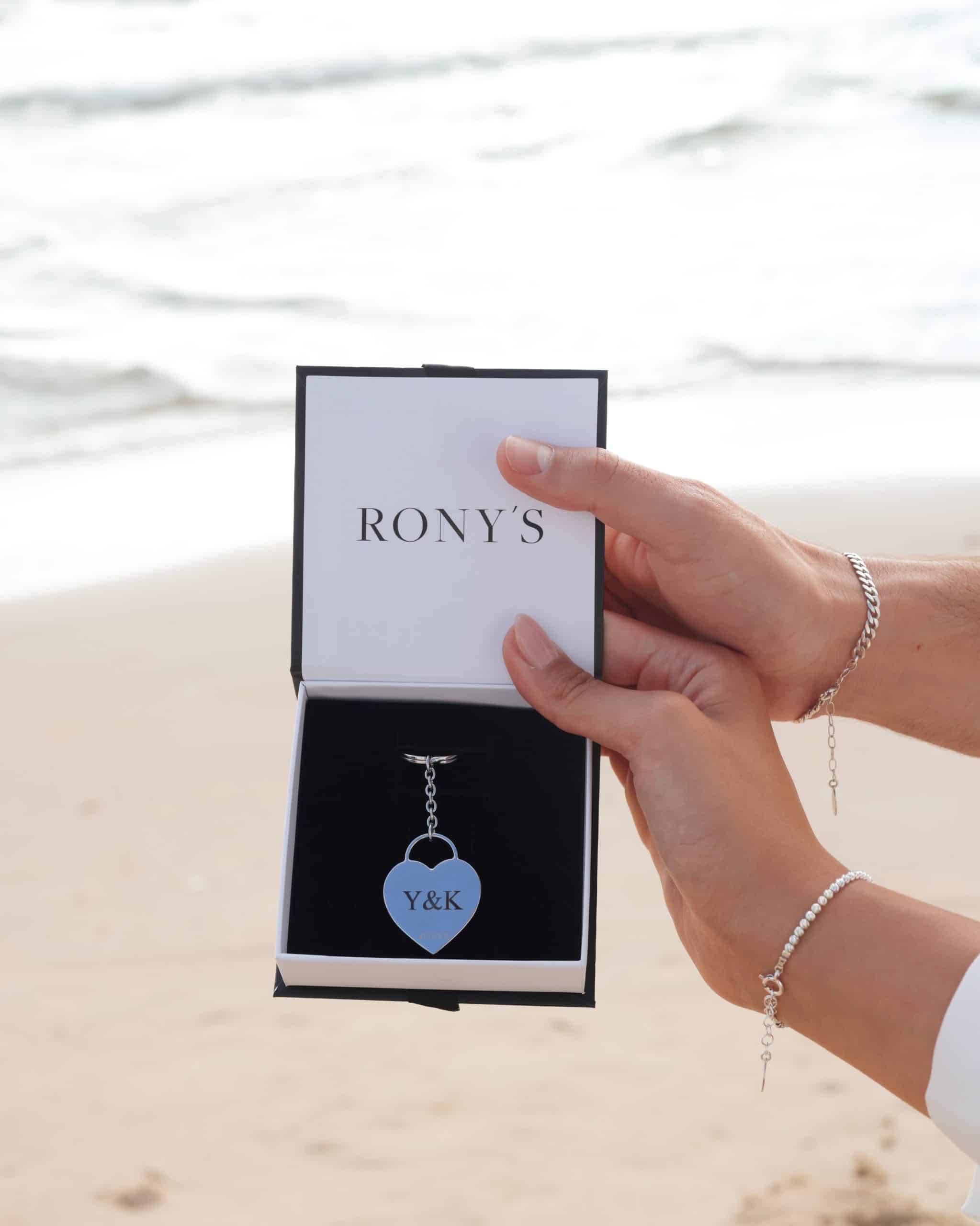 Heart Keychain - Handwritten Engraving