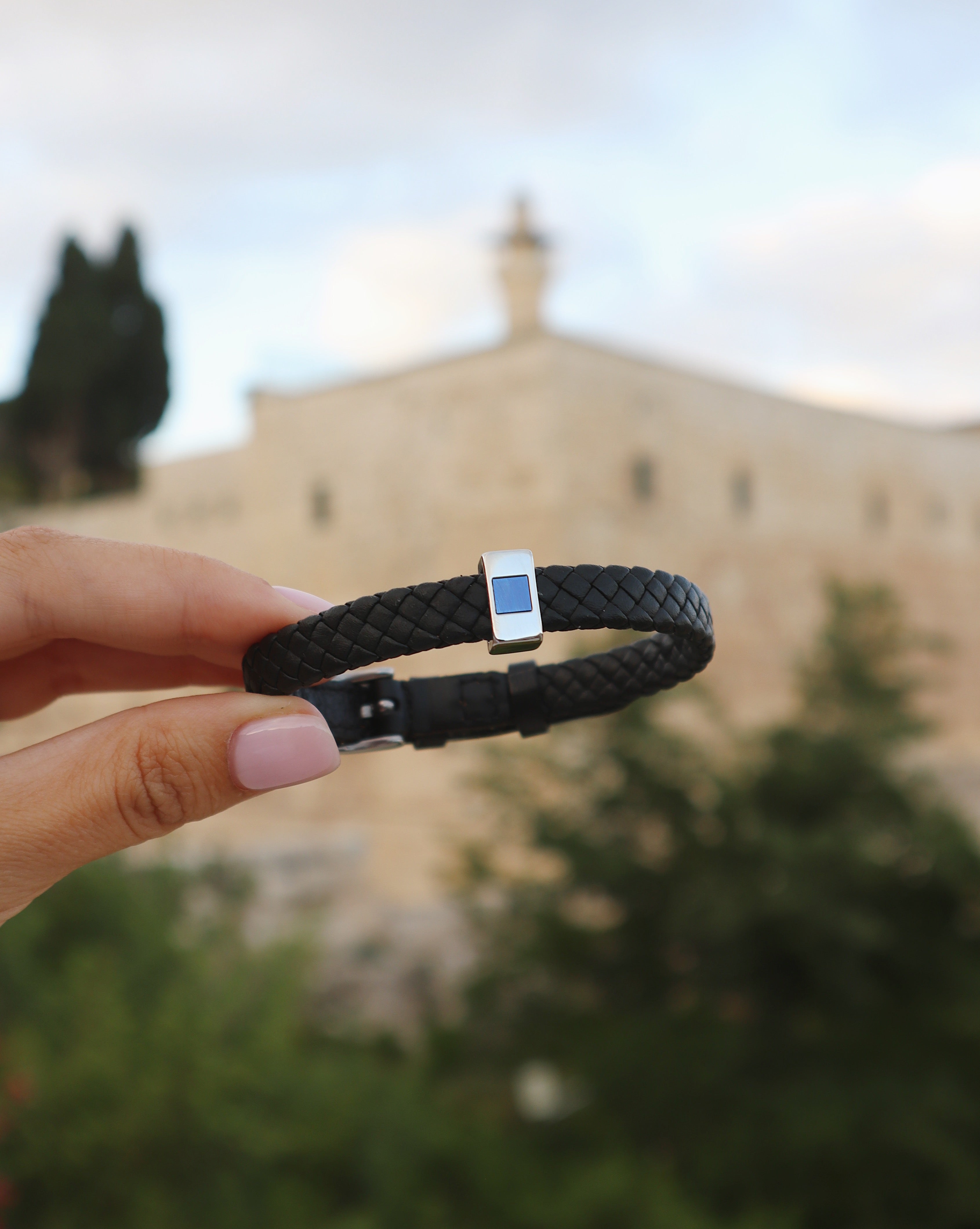 צמיד עור לגבר - ננו תנך - דגם מיכאל