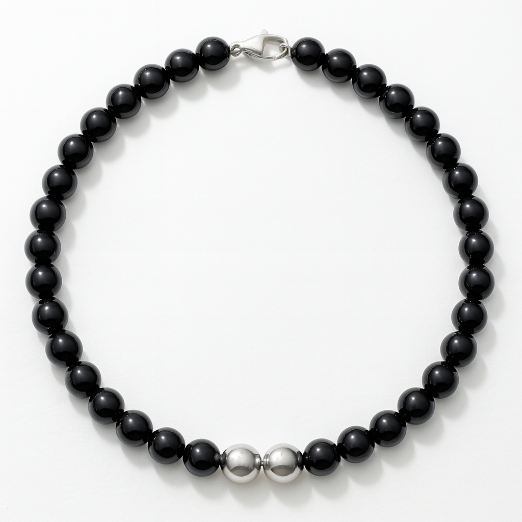 Eden Necklace - Onyx Stones - 925 Silver
