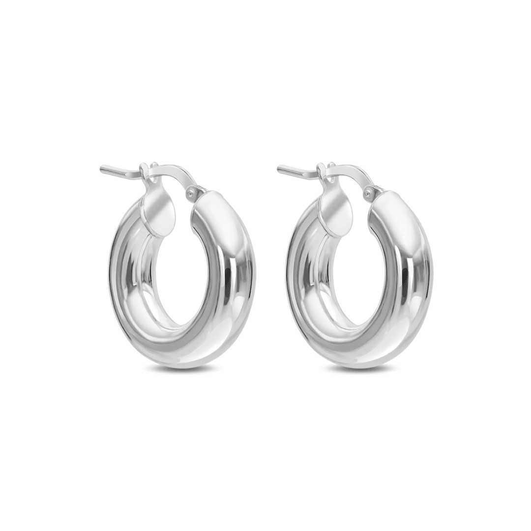 Thick hoop earrings