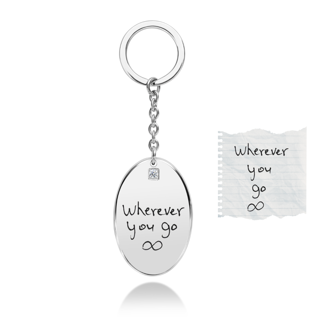 Oval Keychain - Handwritten Engraving