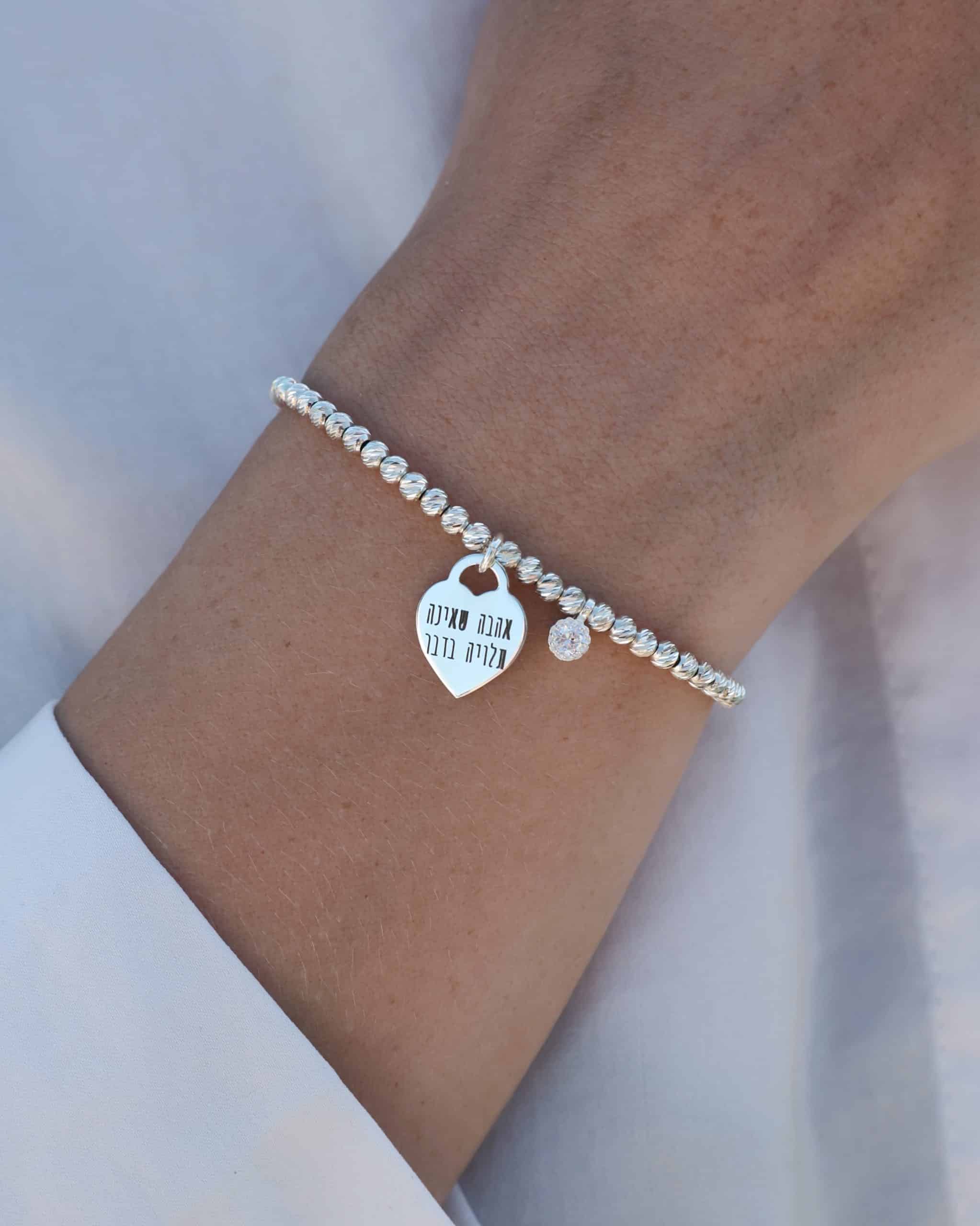 925 Silver Zircon Tennis Bracelet - Photo Engraving