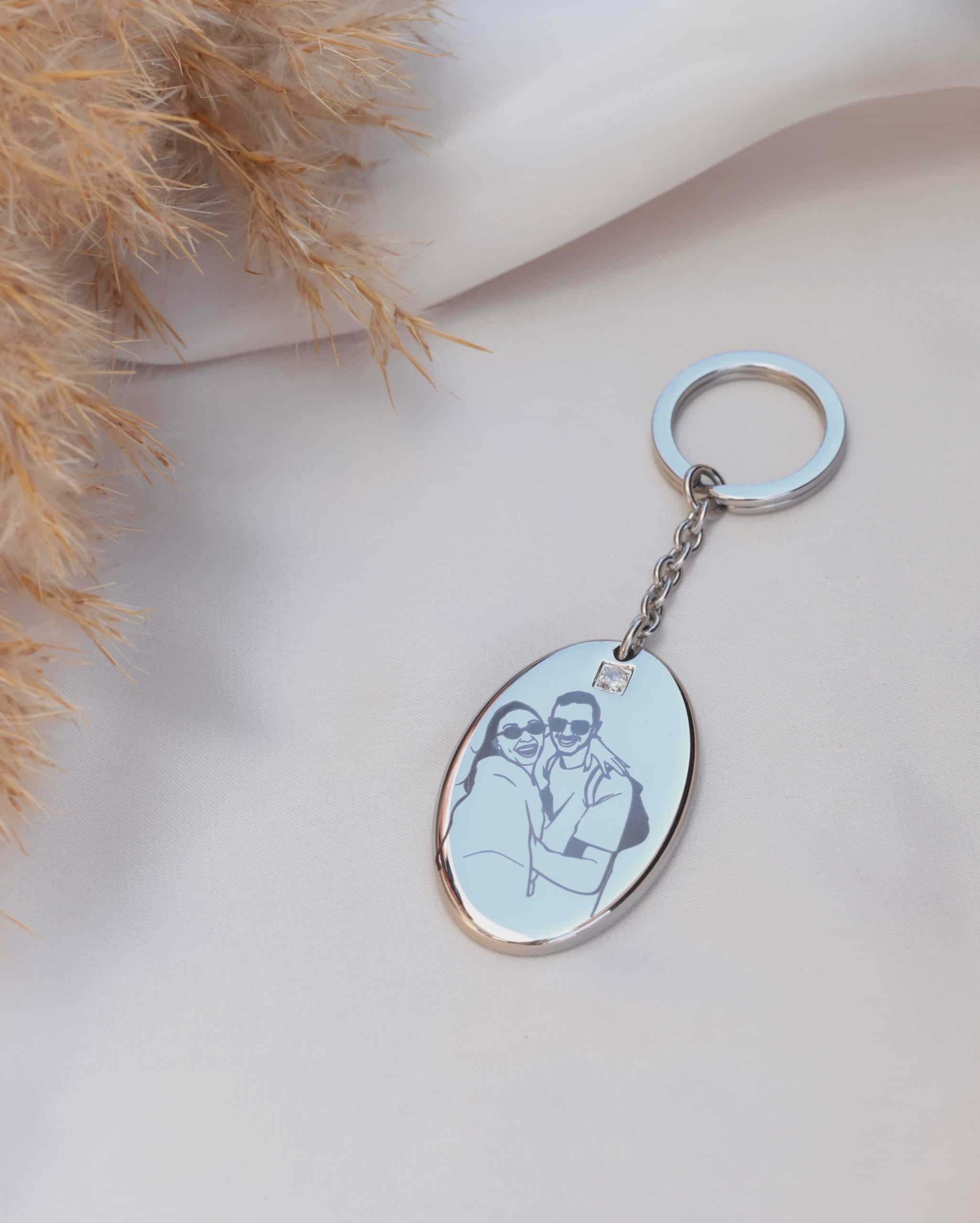 Oval Keychain - Handwritten Engraving