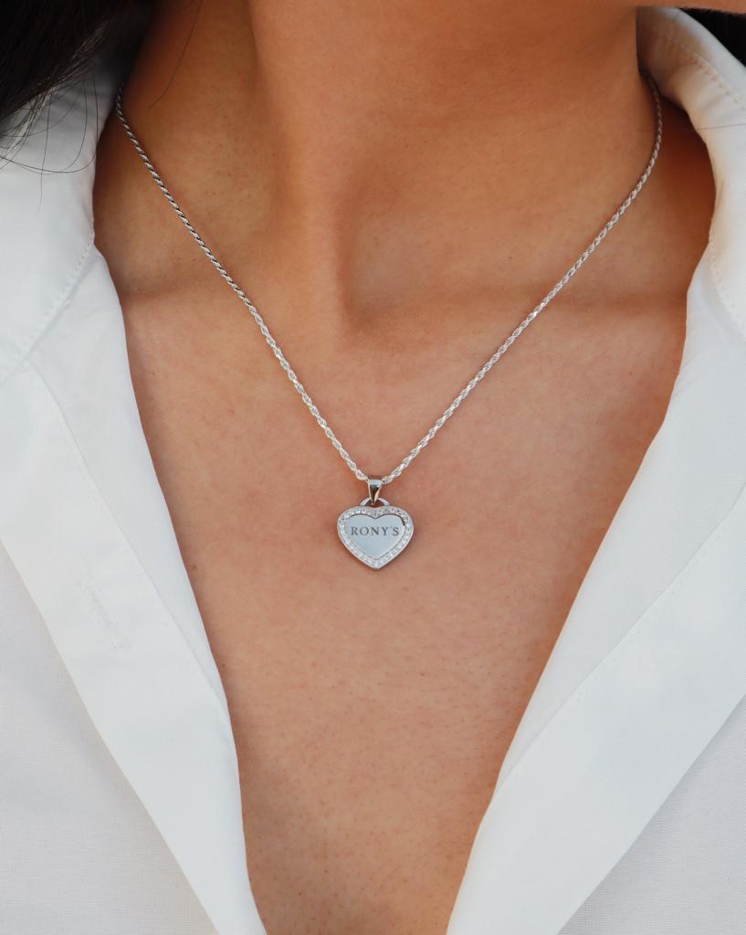 Valentine's Necklace 925 Silver - Handwritten Engraving