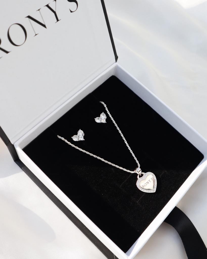 925 Silver Valentine Necklace - Personalized Engraving
