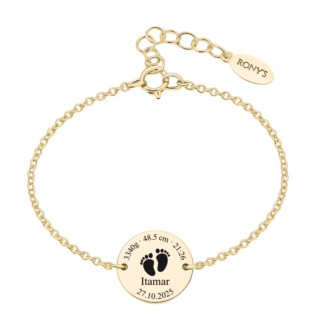 Circle Bracelet - Personalized Engraving - 925 Silver