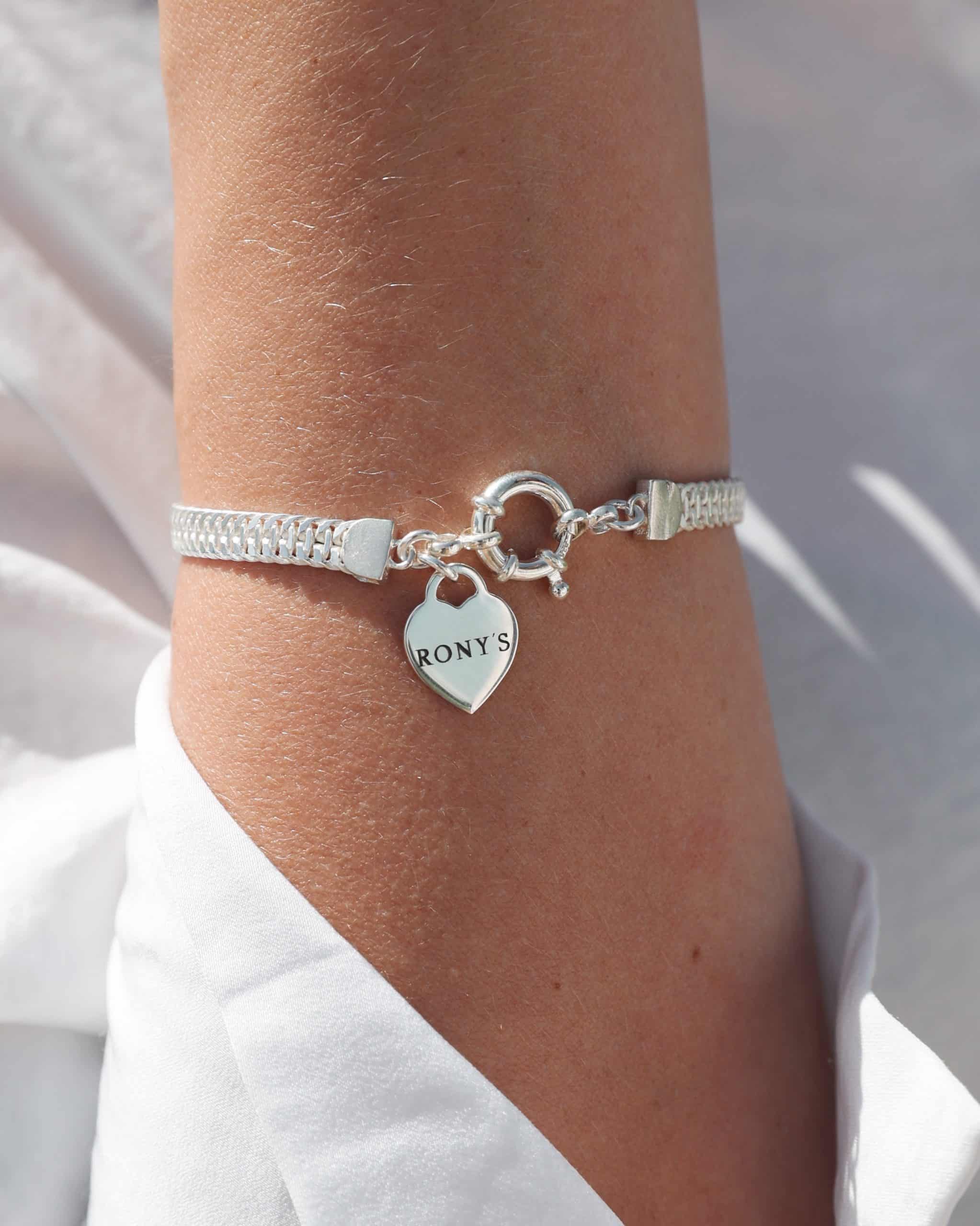 Lily Silver Bracelet 925 - Photo Engraving