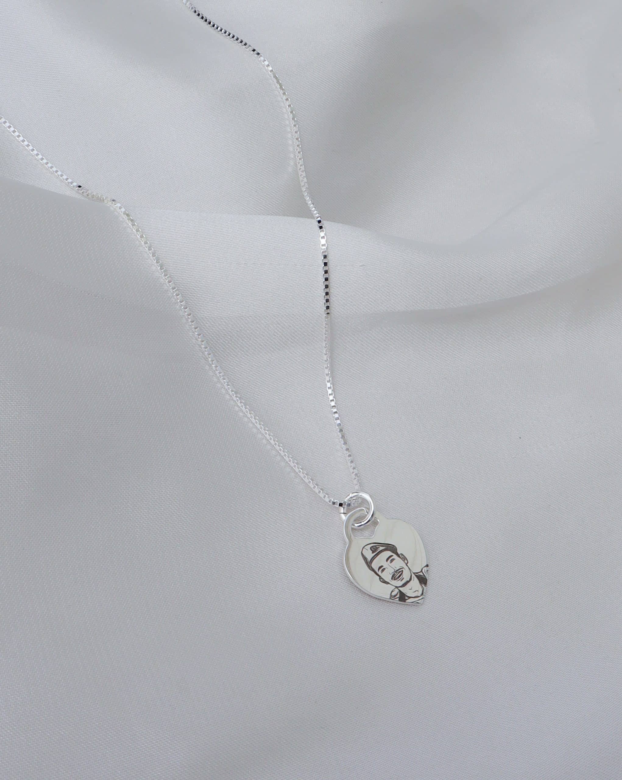 925 Silver Love Necklace - Photo Engraving